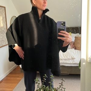 Vince cape, wool, black, dreamy.  I have a hard time listing this because, love.
